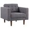 Armen Living Element Mid-Century Modern Chair in Dark Gray Linen and Walnut Legs LCEL1DG - alternate 1